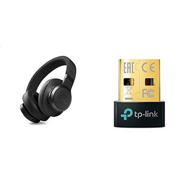 JBL Live 660NC wireless over-ear Bluetooth headphones in black – With noise cancellation and voice assistant – For up to 50 hours of music enjoyment & TP-Link UB500 Nano USB Bluetooth 5.0 adapter dongle on sale